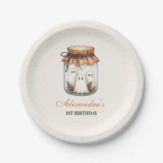 Spooky Sweet ONE Celebration Pappteller (Vorderseite)