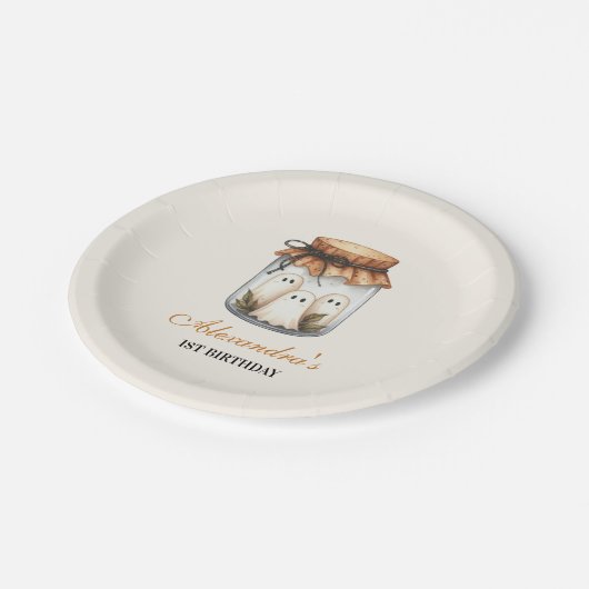 Spooky Sweet ONE Celebration Pappteller (Schrägansicht)