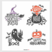 Spooky & Sweet Phrase and Icon Collection Aufkleber (Blatt)