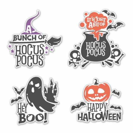 Spooky & Sweet Phrase and Icon Collection Aufkleber (Vorderseite)