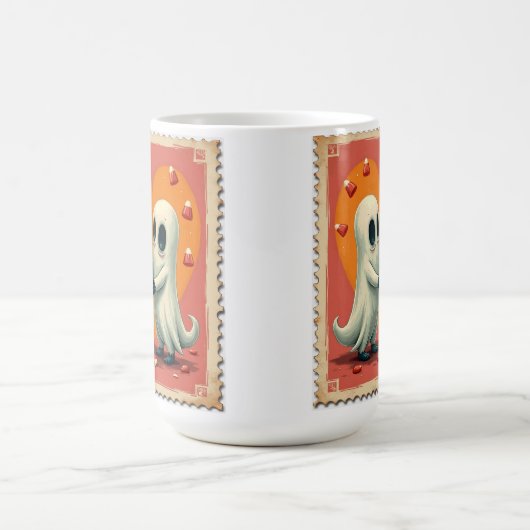 Spooky Sweethearst Briefmarke Halloween Kaffeetasse (Mittel)
