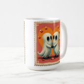 Spooky Sweethearst Briefmarke Halloween Kaffeetasse (VorderseiteRechts)