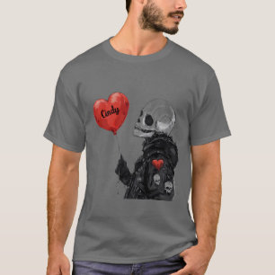 Spooky Sweetheart - Anpassbarer Schädel mit Ballon T-Shirt