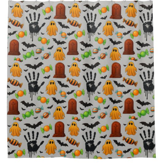 Spooky Sweets & Shadows Duschvorhang (Vorderseite)