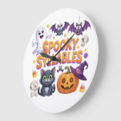 Spooky Syllables Große Wanduhr (Winkel)