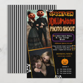 Spooky Szn Glow Halloween Foto Shoot Fotografie Einladung (Vorne/Hinten)
