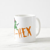 Spooky T-hex T-rex witziger Halloween Kaffeetasse (VorderseiteRechts)