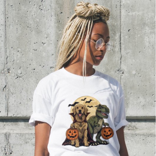 Spooky T Rex Retriever Trick-oder-Leckerei-Shirt T-Shirt