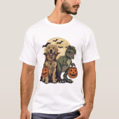 Spooky T Rex Retriever Trick-oder-Leckerei-Shirt T-Shirt (Vorderseite)