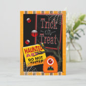 Spooky-takuläres Halloween-Event-PARTY Einladung (Stehend Vorderseite)