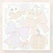 Spooky Teacher Halloween Glasuntersetzer (Rückseite)