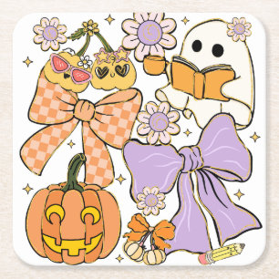 Spooky Teacher Halloween Rechteckiger Pappuntersetzer
