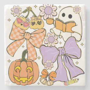 Spooky Teacher Halloween Steinuntersetzer