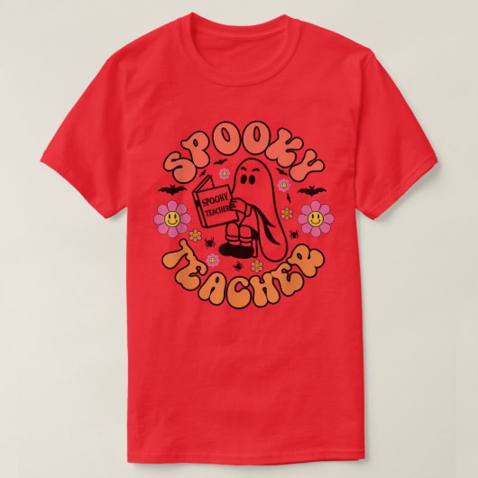 Spooky Teacher Trick oder lehren Groovy Halloween  T-Shirt (Design vorne)