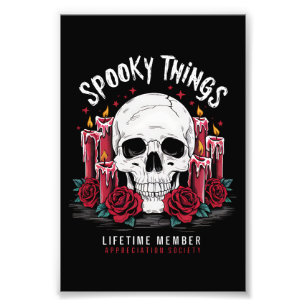 Spooky Things Würdigung Gesellschaft Totenkopf Ros Fotodruck