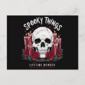 Spooky Threads Wertungsgesellschaft Skull-Rose Postkarte (Vorderseite)