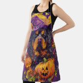 Spooky Tibetan Mastiff Dog Halloween Hexenkürbis Schürze (InSitu)