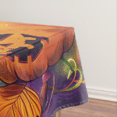 Spooky Tibetan Mastiff Dog Halloween Hexenkürbis Tischdecke (Beispiel)