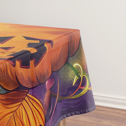 Spooky Tibetan Mastiff Dog Halloween Hexenkürbis Tischdecke (Beispiel)