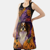 Spooky Tibetan Spaniel Hund Halloween Hexenkürbis Schürze (InSitu)