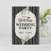 Spooky Till Death Do Us Part Wedding Einladung (Stehend Vorderseite)