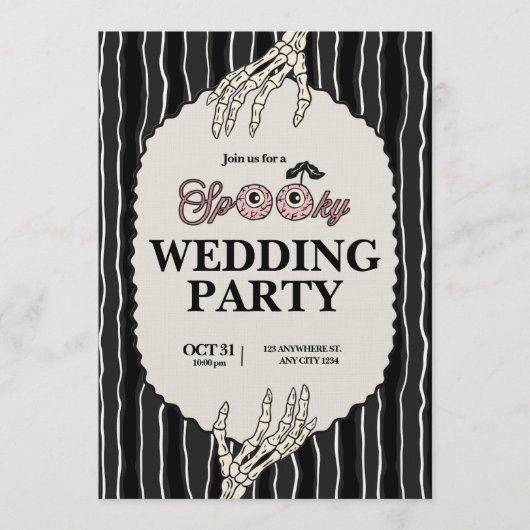 Spooky Till Death Do Us Part Wedding Einladung (Vorderseite)