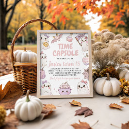 Spooky Time Kapsel Geburtstagszeichen Sockelschild