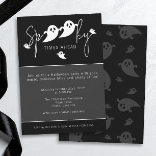 Spooky Times Ahead Ghosts Halloween-Party Einladung