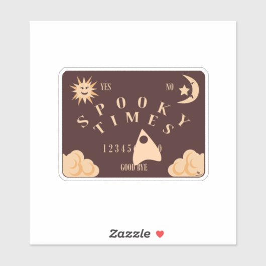 Spooky Times Spirit Board Halloween Design Aufkleber (Blatt)