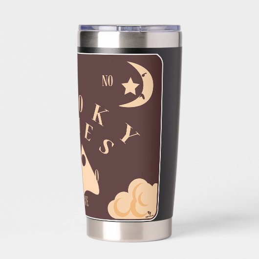 Spooky Times Spirit Board Halloween Motto Thermobecher (Rückseite)