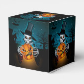 Spooky Top Hat Skeleton Cube Geschenkschachtel (Rückseite)