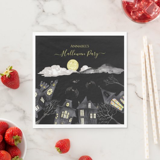 Spooky town Halloween Serviette (Beispiel)