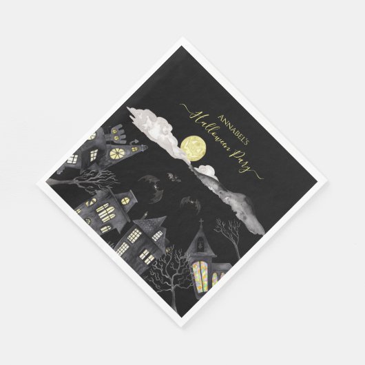 Spooky town Halloween Serviette (Ecke)