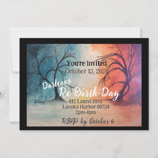 Spooky Tree Card Dankeskarte (Vorderseite)