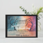 Spooky Tree Card Dankeskarte (Stehend Vorderseite)