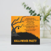 Spooky Tree Children's Halloween-Party Einladung (Stehend Vorderseite)
