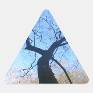 Spooky Tree Dreieckiger Aufkleber