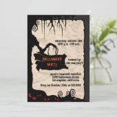 Spooky Tree - Einladung zum Halloween-Party (Stehend Vorderseite)