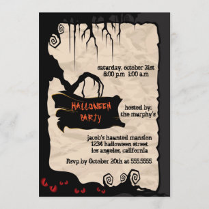 Spooky Tree - Einladung zum Halloween-Party