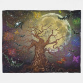 Spooky Tree Fleece Blanket (Vorderseite (Horizontal))