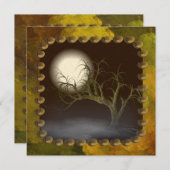 Spooky Tree Halloween-Party Einladung (Vorne/Hinten)