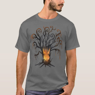 spooky tree haunted forest funny Halloween  T-Shirt