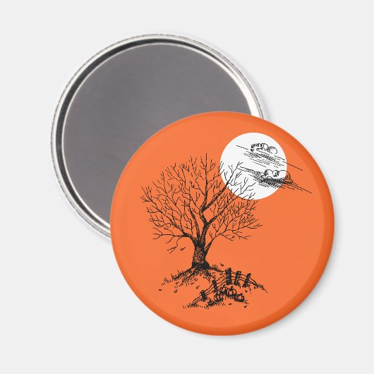 Spooky Tree Magnet (Vorderseite/Rückseite)