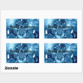 Spooky Tree Owls Custom Rechteckiger Aufkleber (Blatt)