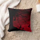 Spooky Tree und Friedhof Kissen (Decke)