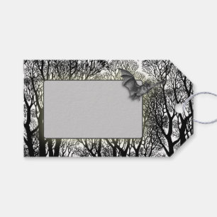 Spooky Trees & Bat Halloween-Geschenkartikel Geschenkanhänger
