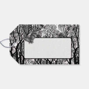 Spooky Trees & Bat Halloween-Geschenkartikel Geschenkanhänger