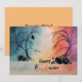 Spooky Trees Flat Note Card Dankeskarte (Vorne/Hinten)