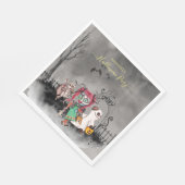 Spooky Trick in Treaters Halloween Serviette (Ecke)