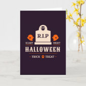 Spooky Trick & Leckerei Halloween Card Karte (Gelbe Blume)